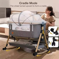 Playkids Certification ASTM Style européen nouvellement Gery aspect bois en alliage d'aluminium pépinière literie pour bébé lit bébé