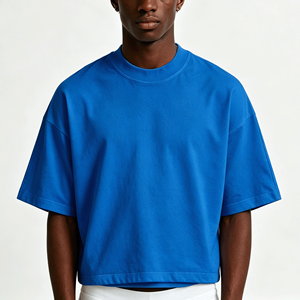 T-shirt da uomo oversize personalizzabili in cotone 100% (300 g/m²) a manica corta, girocollo, con stampa a rilievo, design neutro, affidabile - Product Image 1