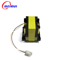 Transformateur vertical haute fréquence BEIRUI PQ40 BR4040PQ-6017D avec faisceau de câbles, connecteur, isolation PET jaune et noyau en ferrite