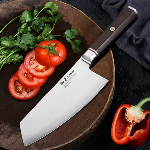Custom Premium Sandvik 14C28N Stainless Steel Cleaver Chef Knife