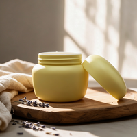 Pot en plastique en forme de pierre de 50g, 100g, 200g, 250g pour crème pour le visage, crème pour le corps, nettoyant pour le visage, crème de soin de la peau