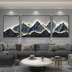 Vendita calda decorazione murale pittura camera da letto pittura sul comodino moderno soggiorno divano sfondo - Product Image 4