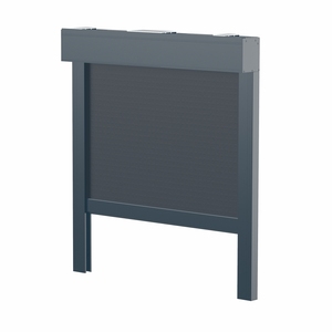 Persianas Verticales Enrollables Impermeables con Protección UV y Antiviento Extra Anchas Integradas WR120-140, 100% Opacas, en Color Negro - Product Image 2