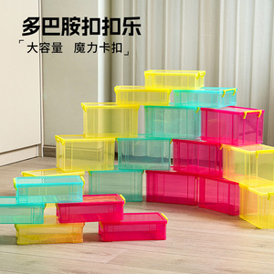 Transparent <b>Storage</b> <b>Box</b> Plastic Organizer With Lid Rectangle Office Desk Stationery <b>Document</b> Dormitory Sorting <b>Box</b> 340ml 540ml - Product Image 5