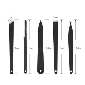 Cortaúñas para Uñas Encarnadas, Herramientas de Manicura, Raspador de Uñas de los Pies, Empujador de Cutículas, Juego de Cuchillos, Removedor de Piel Muerta, Limas, Cuidado de los Pies - Product Image 6