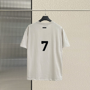 เสื้อยืดลำลองผู้ชาย ESSENTIALS รุ่นที่ 7 คอลเลคชั่น High <span class=keywords><strong>Street</strong></span> ทรงหลวม ผ้าฝ้ายฟล็อก คอกลม แขนสั้น ระบายอากาศได้ดี ซับเหงื่อ - Product Image 6