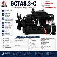 Werkspreisiger SCDC DCEC Cum 6C 6CTA8.3 6CTAA8.3 Serie Dieselmotor 6CTA8.3-C 205-260 PS für Baumaschinen und Lader