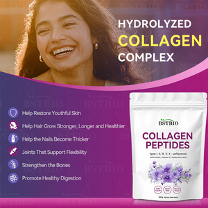 Compléments BSTBIO OEM : Biotine, Acide Hyaluronique, Vitamine C, Poudre de Peptides de Collagène <span class=keywords><strong>Multi</strong></span>-Sources - Product Image 4