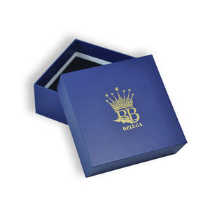 Directo de fábrica profesional de alta calidad profesional azul mate media cubierta logotipo personalizado tapa extraíble <span class=keywords><strong>Cajas</strong></span> de Regalo con inserciones - Product Image 2