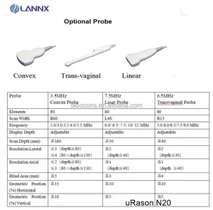 Lanx uRason N20 Dispositivo hospitalar máquina de ultrassom 2d usg, scanner de diagnóstico ecografo portátil para laptop, máquina de ultrassom BW