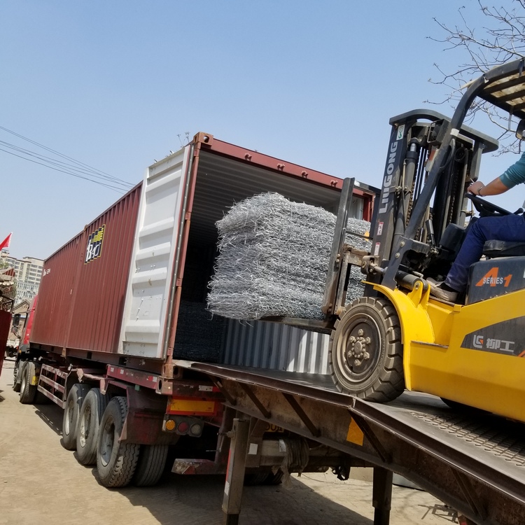 Rust Proof Galvanized Hexagonal Gabion Basket Galfan For Seawall Protection