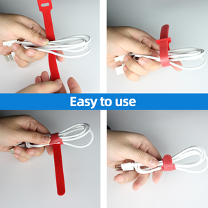 Tali pengikat kabel, dapat digunakan kembali kait dan <span class=keywords><strong>Loop</strong></span> tali kabel pengencang warna-warni dapat digunakan kembali ke tali belakang - Product Image 6