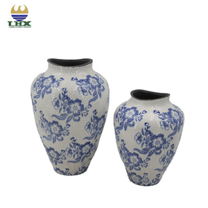 제조사 대형 전통 블루 & 화이트 세라믹 꽃병 결혼식 꽃꽂이 꽃병 꽃병 - Product Image 2