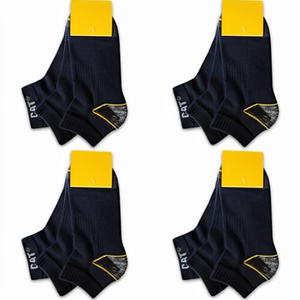 CAT <span class=keywords><strong>Caterpillar</strong></span> Chaussettes basses unies pour homme, pour le travail et les affaires, 12 paires, bleu, 39-50 - Product Image 1