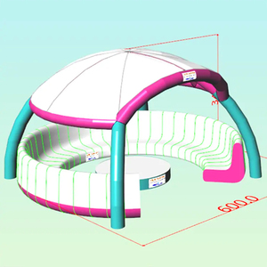 Plataforma Flotante Inflable Gigante, Hamaca Flotante, Bar Flotante para Patio, Fiesta Acuática con Sombrilla, Mesa y Sofá para Piscina, Mar y Lagos - Product Image 4