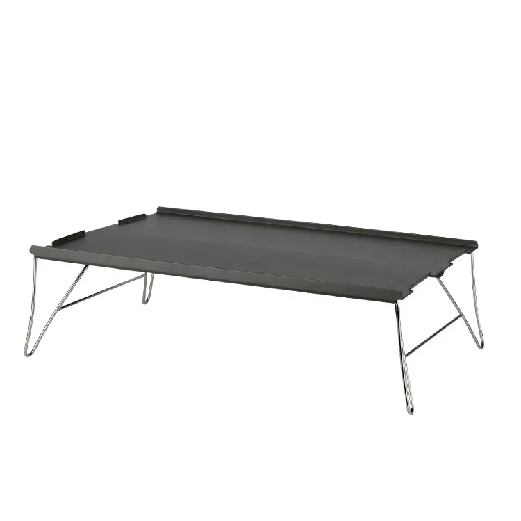 KINGGEAR-Mini mesa plegable de aluminio para acampar, pequeña mesa plegable de aluminio para senderismo, barbacoa, playa, Camping