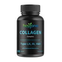 Capsules de protéines multi-collagènes de marque privée OEM, types I, II, III, V, X, pour la peau, les cheveux, les ongles et le soutien des articulations, complément de 150 unités