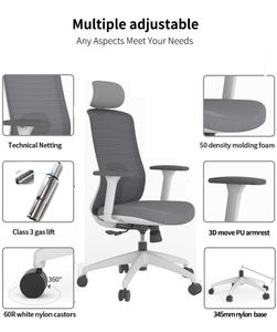 Profesyonel üretici Modern tasarım müdürü hasır ofis koltuğu ayarlanabilir bel personel lüks yönetici büro sandalyeleri - Product Image 2