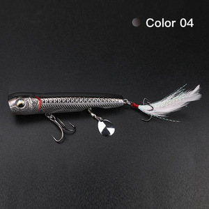 Señuelo de Pesca con Lentejuelas, Modelo 6019, Anzuelo Triple, Color Negro Espejo, Material ABS, para Pesca de Superficie y Fondo, Señuelo Duro para Pescar Lubina - Product Image 6