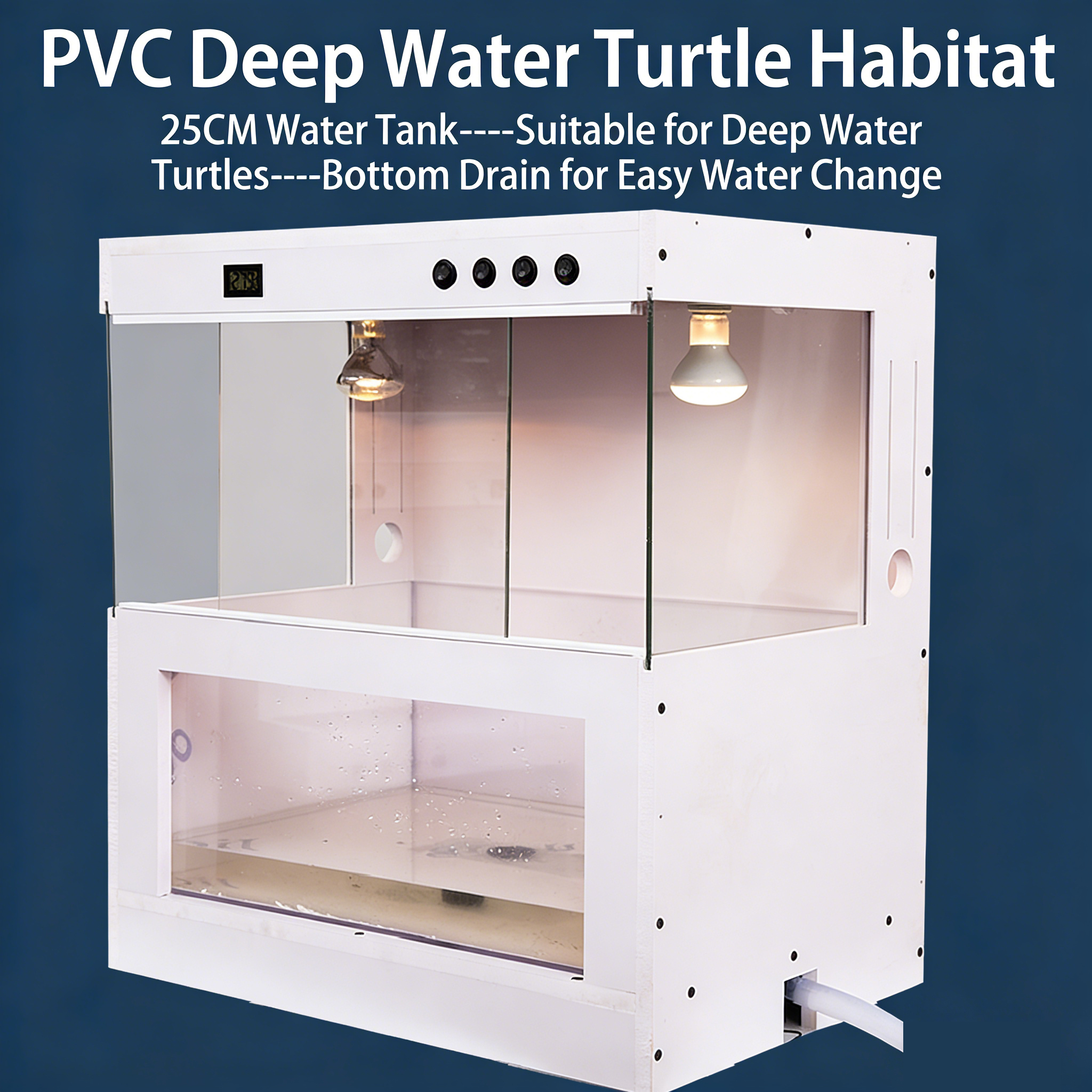 Habitat de tortue d'eau profonde en PVC 1