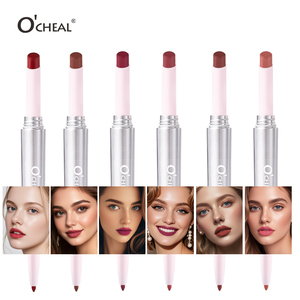 Crayon Maquillage Double Embout 2-en-1 Nourrissant et Repulpant pour les Lèvres, Longue Tenue, Fini Mat, 6 Couleurs, Végan, Imperméable et Peel-Off - Product Image 2