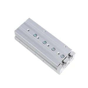 MXS6 MXS8 MXS12 MXS16 MXS20 MXS25 pneumatic air cylinder with double dual axis shaft rod linear guide sliding table for sale