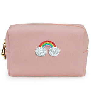 Borsa Clutch e Pochette Grande Capacità Stile Bohemien con Perline per Donna, con Ricami a Strisce, Cuori Arcobaleno, <span class=keywords><strong>Cani</strong></span> e Motivi Limoni - Product Image 1
