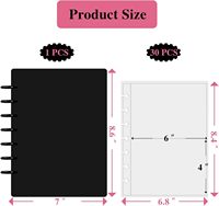 Carpeta de Anillas A5 Coleccionable, con 4 Bolsillos, para Tarjetas Graduadas, Álbum Personalizado para Tarjetas Fotográficas