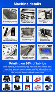 Advanced Factory的新型DTF打印机，带2头60厘米/24英寸免费样品，用于t恤帽子和袋子，配有颜料墨水烤箱 - Product Image 4