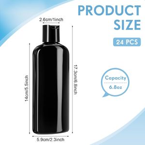 100ml 200ml 250ml 300ml 400ml 500ml 1000 ml ml Bullet Round Transparent Vide En Plastique Shampooing Lotion Bouteilles avec Flip Disc Caps - Product Image 2