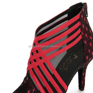 Chaussures de danse personnalisées à talons hauts Peep Toe Bottes pour femmes Paon - Product Image 3