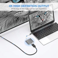 Hub USB C vers HDMI 4K 3 en 1 avec USB3.0 et charge PD de type C pour Macbook Pro et Nintendo Switch et Samsung Series et plus