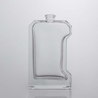 Botol Parfum Kaca Bening Bentuk Khusus Tak Beraturan 89ml 215g Grosir dengan Tutup Gabus untuk Kosmetik