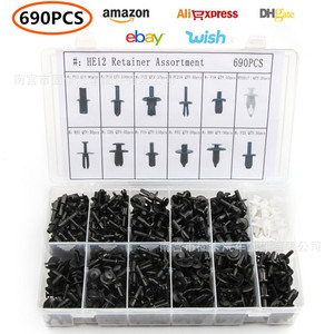 HE12 Retainer Assortment 690Pcs Plastic <b>Car</b> Fasteners <b>Clips</b> For Body Panel Interior Repair General Motors - Product Image 1