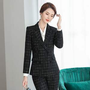 Completo in <span class=keywords><strong>Tweed</strong></span> da Donna, Tailleur a 2 Pezzi, Elegante Abito con Blazer Formale e Raffinato - Product Image 3