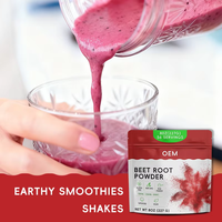 Greenpie Vente en gros Marque privée Suppléments de betterave lyophilisée Superaliment Poudre de racine de betterave Soutien immunitaire pour adultes 24