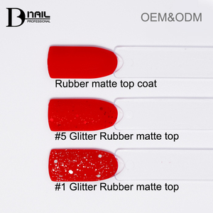 เจลท็อปโค้ทเนื้อยาง BD Glitter Rubber Matte สีทองใหม่ พร้อมเกล็ดทองคำ เจลท็อปโค้ทเนื้อยางสีต่างๆ  แบบปรับระดับได้เอง  เจลเบสโค้ทเนื้อยางกลิตเตอร์สำหรับเล็บ - Product Image 5