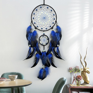 Fait à la main nouveau lumineux bohème mariage capteur de rêves écologique foncé perlé pendentif <span class=keywords><strong>d</strong></span>écor à la maison nature morte suspendu <span class=keywords><strong>plume</strong></span> - Product Image 4
