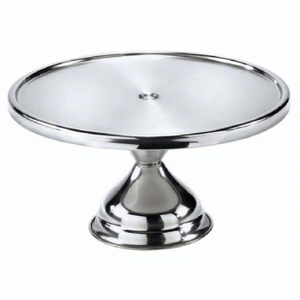 Base Redonda para Pastel de Acero Inoxidable, Bandeja Reutilizable para Servir Cupcakes y Pasteles - Product Image 1