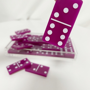 ชุดเกมโดมิโนอะคริลิคสีดำ 6 ชิ้น ขนาดใหญ่ แบบคู่ 9 พร้อมกล่องโดมิโนเปล่าสำหรับพิมพ์ลายแบบซับลิเมชั่นตามสั่ง ฟรี - Product Image 2