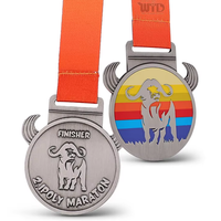 Médaille de Marathon Personnalisée en Alliage de Zinc pour les Compétitions de Course de Longue Distance, d'Endurance et de Sports de Plein Air
