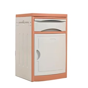 Hospital Furniture Medical ABS Tabletop Wood Bedside Locker Cabinet with HPL Board Drawer and Door - Product Image 1
