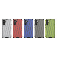 Coque de protection pour Samsung A15, 2 en 1, pare-chocs souple en TPU, dos rigide en PC, design nid d'abeille, antichoc