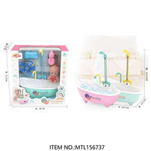 Faire semblant de jouer jouet été enfants bain douche jouets électrique pulvérisation d'eau <span class=keywords><strong>baignoire</strong></span> jouet <span class=keywords><strong>pour</strong></span> bébé poupée - Product Image 3