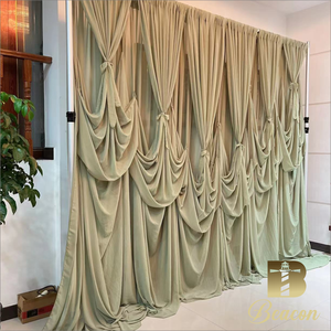 Sang Trọng 10x10ft Kem Chéo Màn Đứng Khung Đám Cưới Backdrop Rèm Nền Sân Khấu Cho Tổ Chức Sự Kiện Đảng Trang Trí - Product Image 1