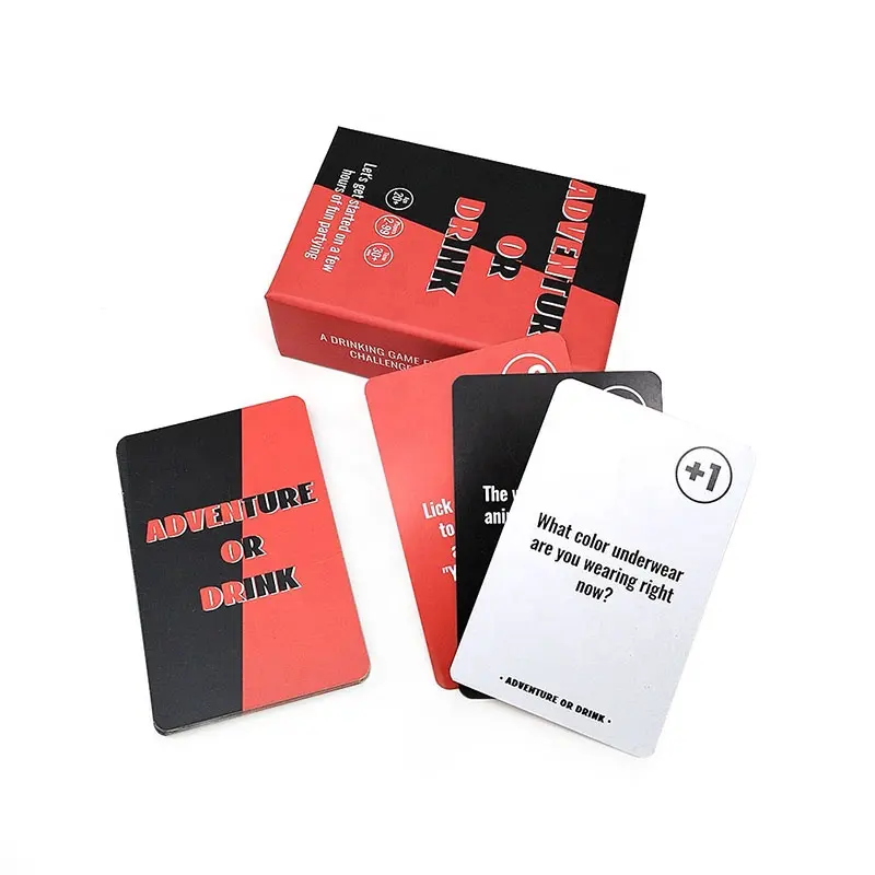 High Quality Adult Party Playing Cards Advertising Type Poker for Drinking Card Game Made from Paper