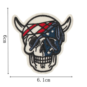 Patchs thermocollants style vintage américain, broderie occidentale et asiatique, crâne, motard, punk - Product Image 4