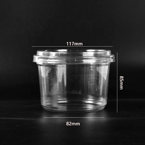 Contenants ronds transparents jetables de 3 onces pour aliments froids, salades de fruits, yaourts, gâteaux, gobelets à dessert en plastique PET transparent avec couvercle - Product Image 4