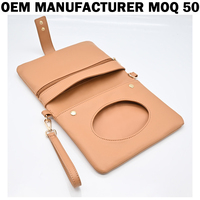 Fabricant OEM, logo personnalisé, pochettes organisatrices en cuir vegan pour femmes, kit de change portable, sac à langer