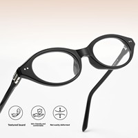 Nerd – lunettes de vue pour femmes, petites, noires, à monture complète, forme ovale, visage carré, légères, Vintage, 92290BD, en fibre d'acétate